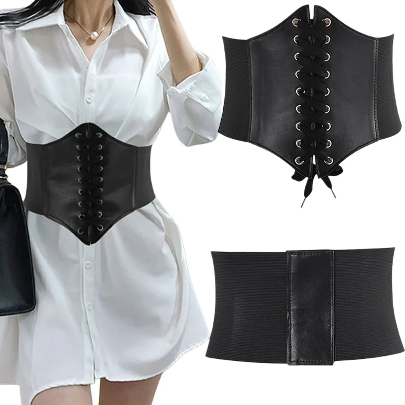 Leather High-Waist Corset | OWNLUXE