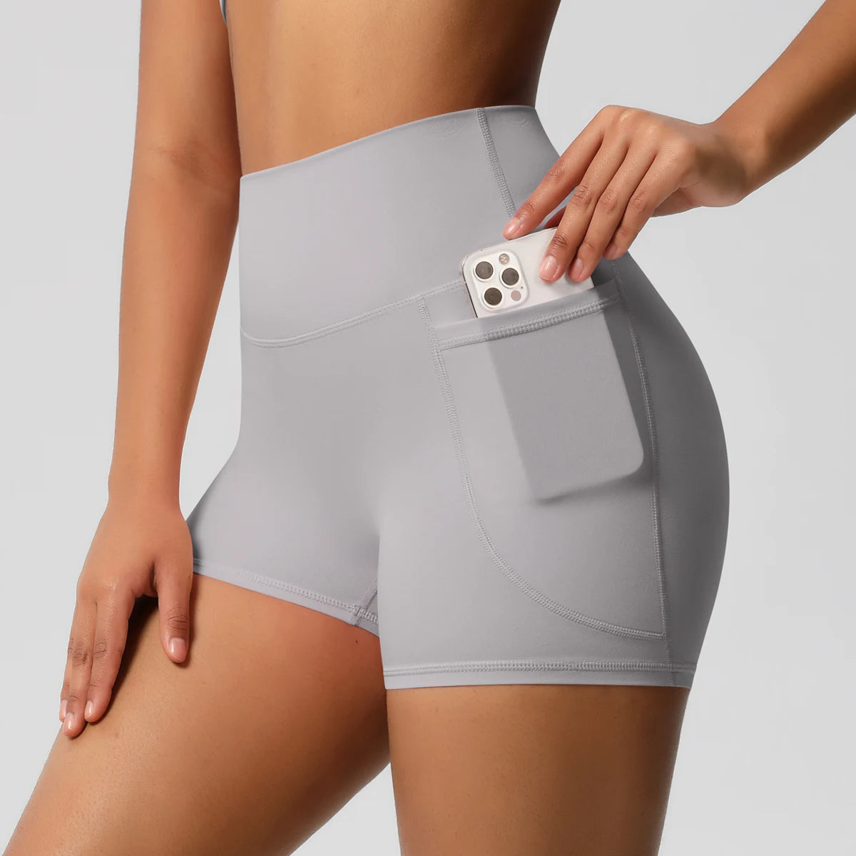Women’s High-Waisted Skinny Shorts – Smooth Base Layer