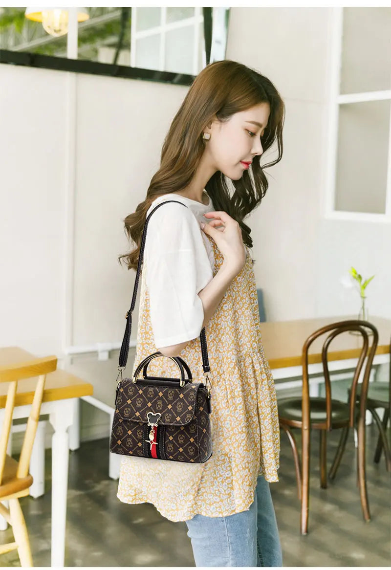 Luxury Designer Shoulder Bag - Women's Printed Monogram Tote Handbag