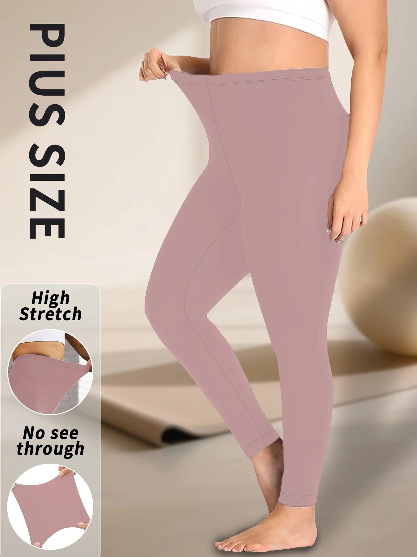 Extended-Size Yoga Running Leggings | OWNLUXE
