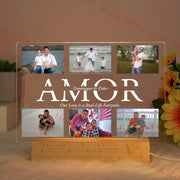 Custom Acrylic Lamp Personalized Photo Text Bedroom | OWNLUXE