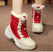 Chic Mid-Calf Winter Platform Boots with Plush Lining