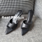 Women's Pointed Toe Leather Pumps (Black) – Shop at OWNLUXE
