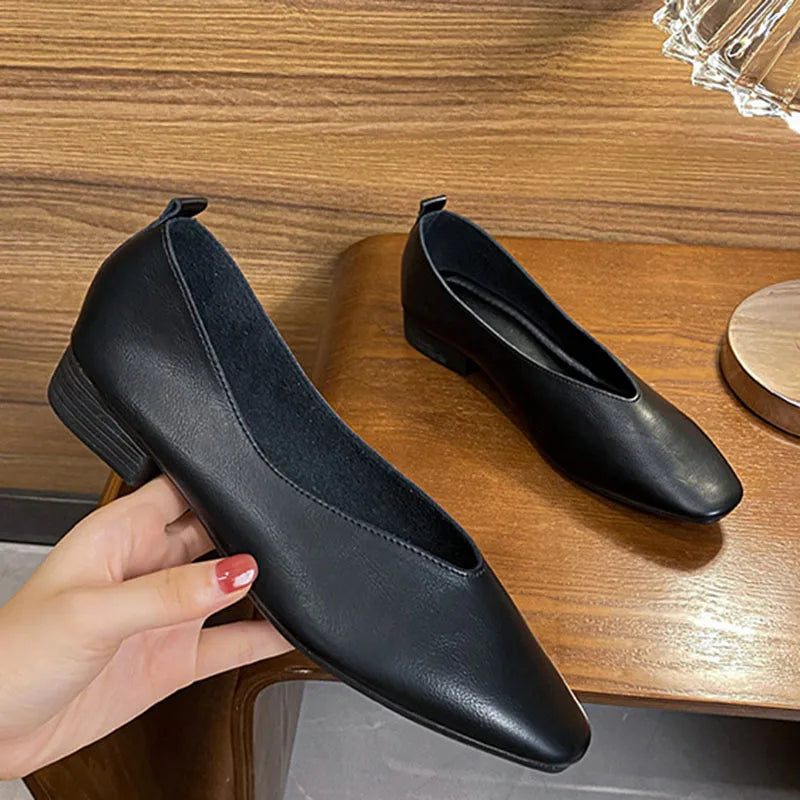 Women's Square Toe Retro Flats – Shop at OWNLUXE