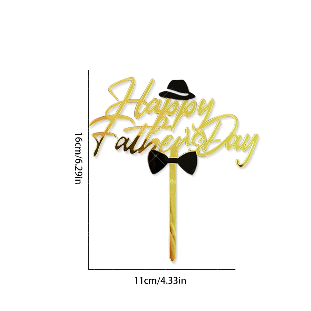 Father’s Day Acrylic Sign – Modern Clear Tabletop Décor
