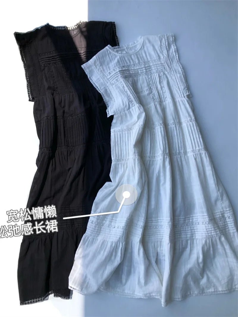 Lace Sleeveless Cotton Dress | OWNLUXE