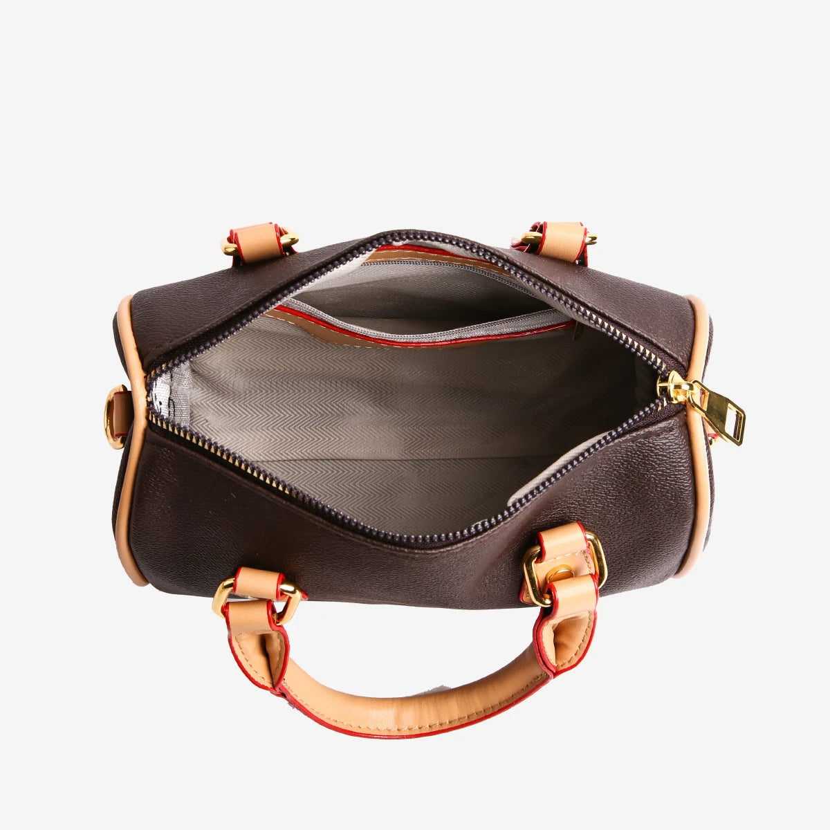 Vintage Brown Boston Bag – Lightweight Crossbody | OWNLUXE