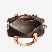 Vintage Brown Boston Bag – Lightweight Crossbody | OWNLUXE