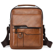 Women's Genuine Leather Flap Bag with Laptop Sleeve