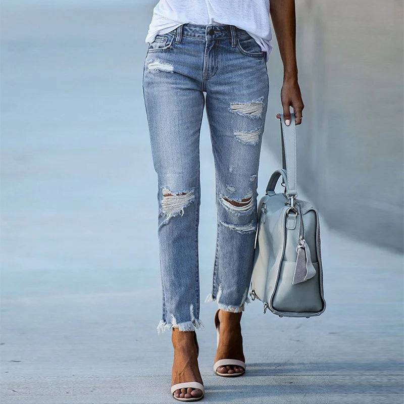 Broken Denim Pants | OWNLUXE