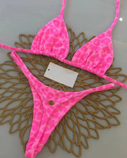 Leopard Print Printed Thong Bikini Set | OWNLUXE