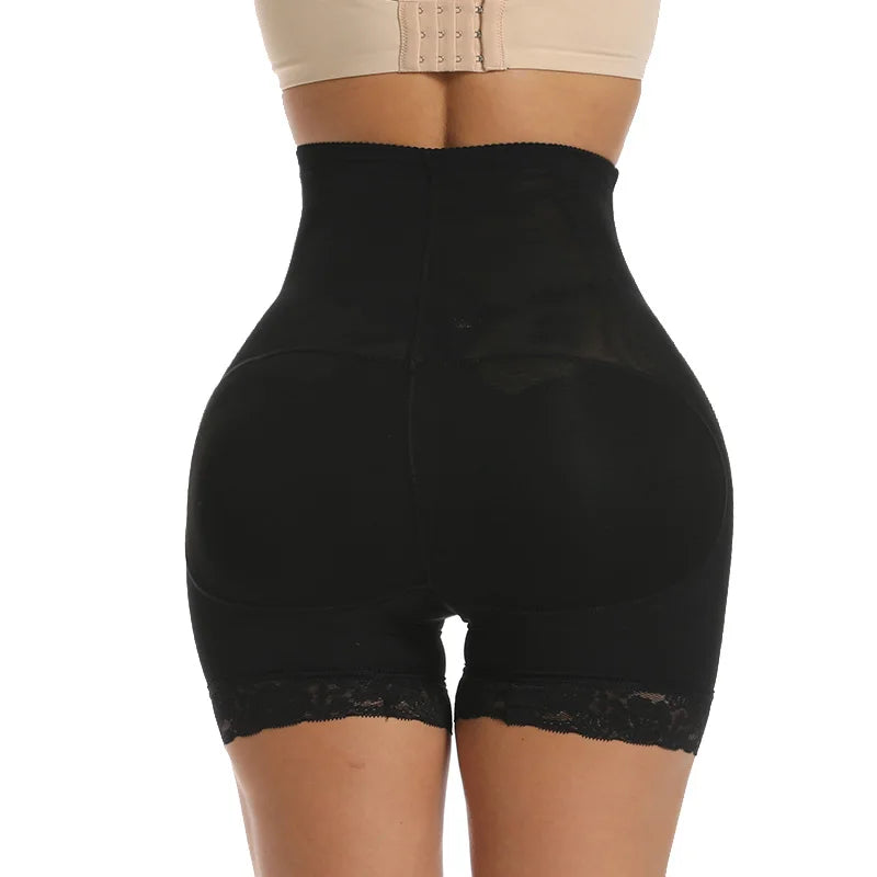 High Waisted Padded Butt Lifter Shapewear - Tummy Control Panty
