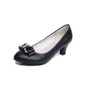 Women's Butterfly Knot Mid Heel Pumps | OWNLUXE