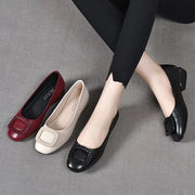 Women's Low Heel Leather Pumps – Shop at OWNLUXE