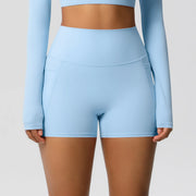 Women’s High-Waisted Skinny Shorts – Smooth Base Layer