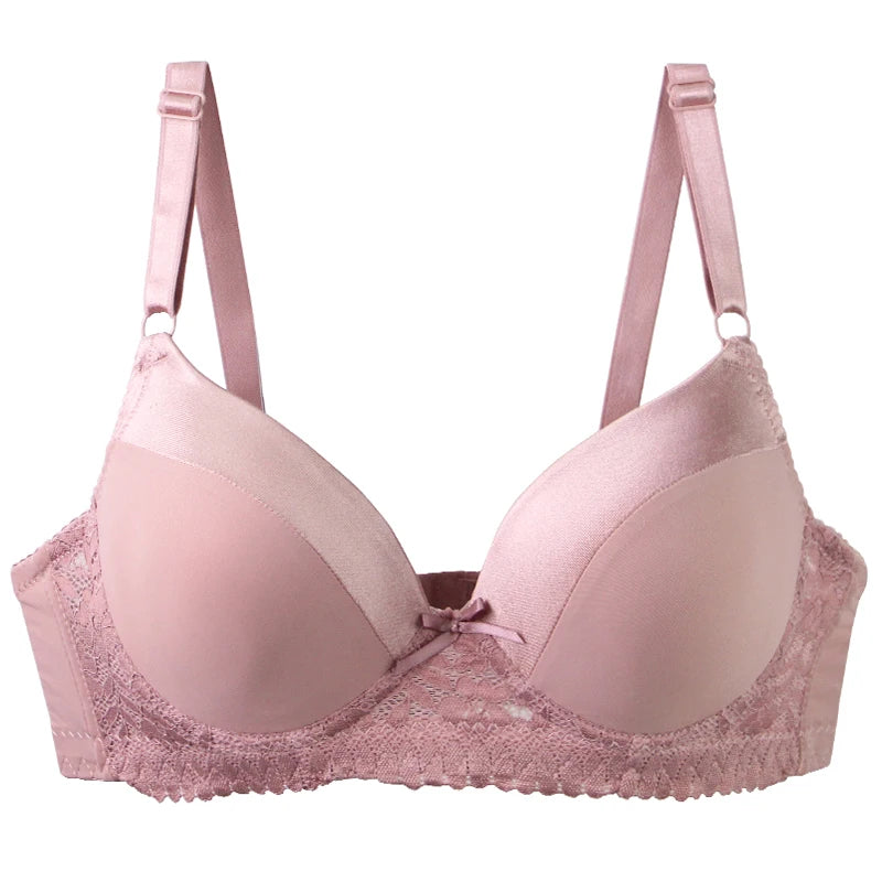 Women's Seamless Push-Up Lace Bra (Beige) | OWNLUXE