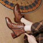 Load image into Gallery viewer, Sexy Canvas Motorcycle Boots – Ankle Length Animal Print Boots with Fur &amp; Spike Heels
