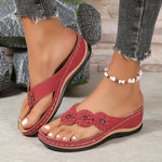 Load image into Gallery viewer, Floral Beach Flip-Flops for Women - Comfy Slip-On Summer Slides, Versatile Casual Outdoor Footwear
