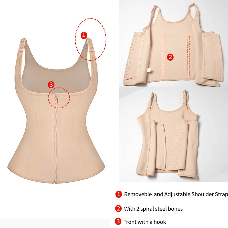 Women’s Waist Trainer Corset Vest – Firm Slimming Sauna Top