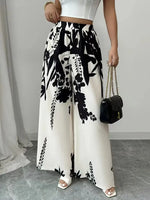 Load image into Gallery viewer, 2025 Women's Printed Casual Trousers - Lace-Up Waist Slim Fit
