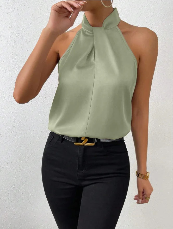 Women's Sleeveless Halter Top | OWNLUXE