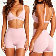 Push-Up High-Waist Sports Bra & Shorts Set – Shop at OWNLUXE