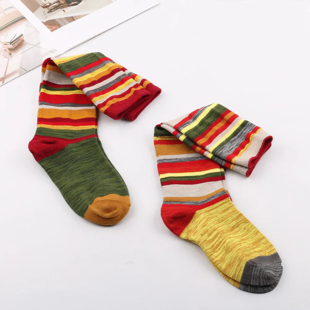 Colorful Striped Cotton Socks | OWNLUXE
