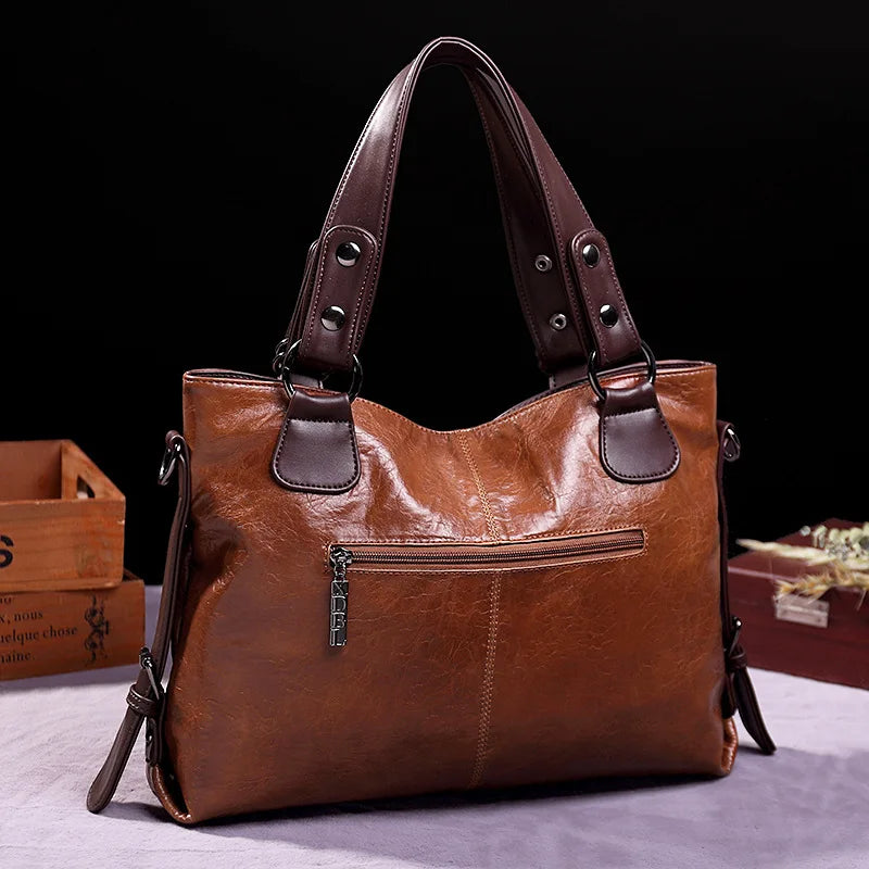 Vintage PU Leather Crossbody Bag – Compact Shoulder Bag with Adjustable Strap