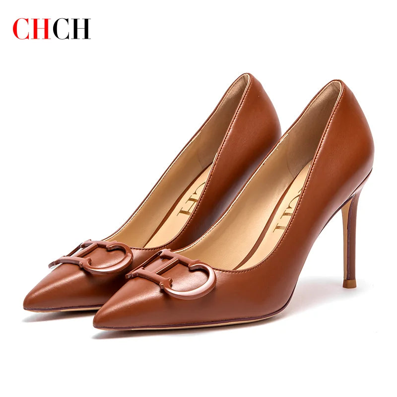 Women's Pointed Metal Heels | OWNLUXE