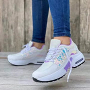 Everyday Low-Heel PU Sneakers – Lace-Up Comfort Shoes