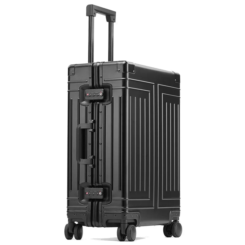 Aluminum Rolling Luggage with 360° Spinner Wheels