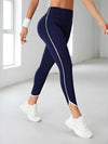 High-Waist Striped Yoga Sport Leggings | OWNLUXE