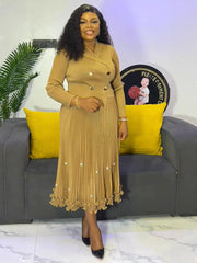 Pleated Maxi Dress | OWNLUXE