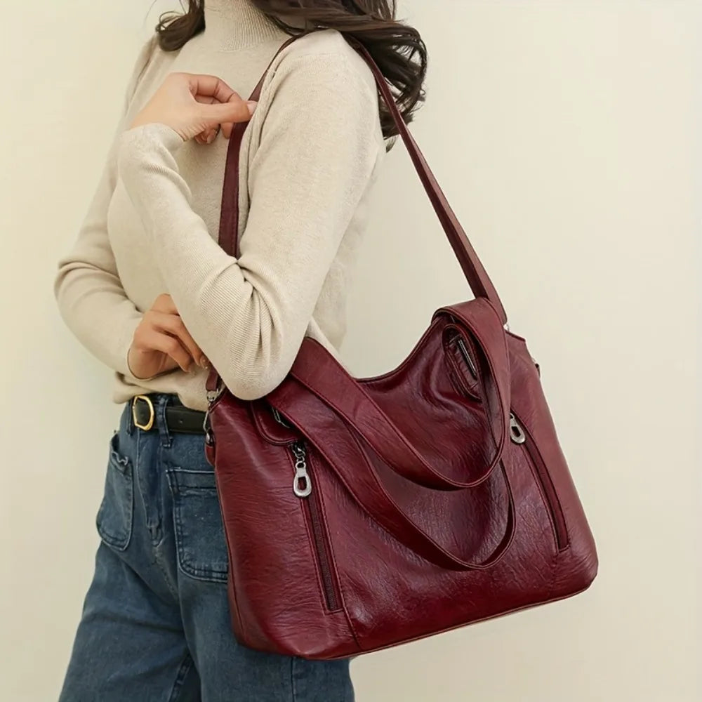 Spacious Leather Removable-Strap Crossbody Bag | OWNLUXE