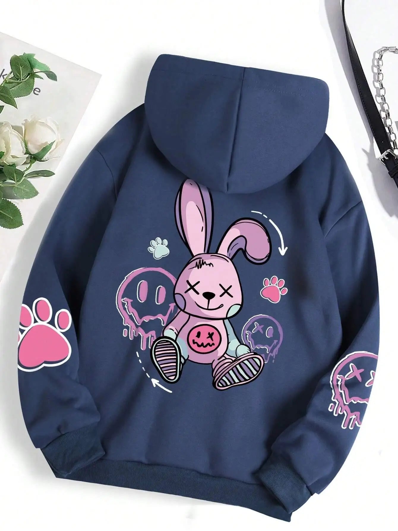 Printed Oversized Relaxed-Fit Hoodie | OWNLUXE