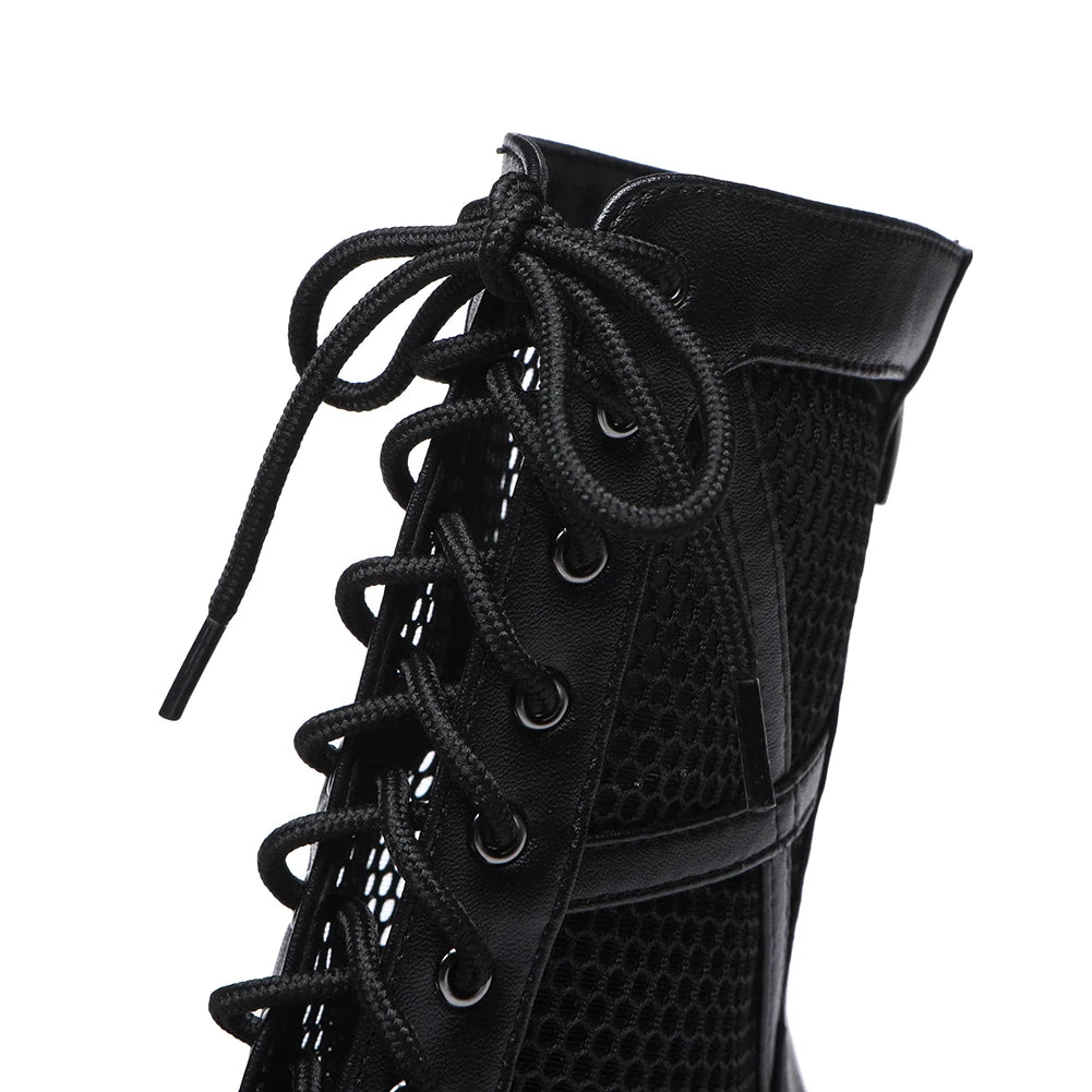 Mesh Zip Dance Ankle Boots – Cuban Heel Ballroom & Latin