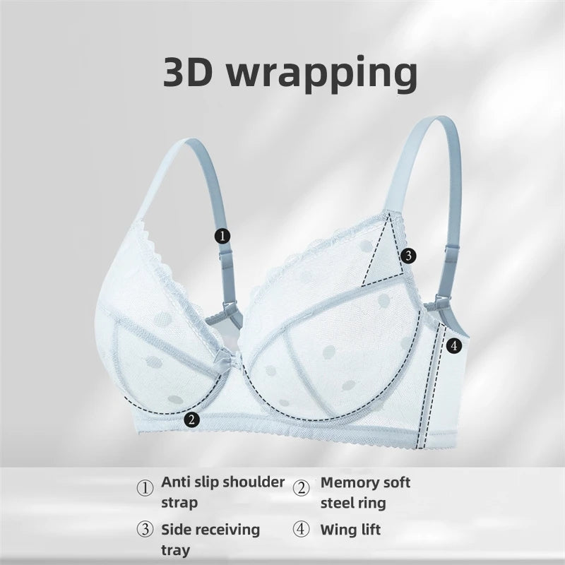 Women's Lace Plus Size Bra (White) | OWNLUXE