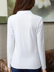 Long-Sleeve Cotton Blouse | OWNLUXE