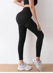 Women’s High-Rise Quick-Dry Yoga Leggings with Tummy Control