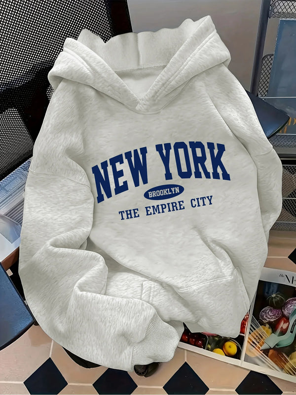 Women's Long Sleeve Hooded Hoodie (Grey 2) | OWNLUXE