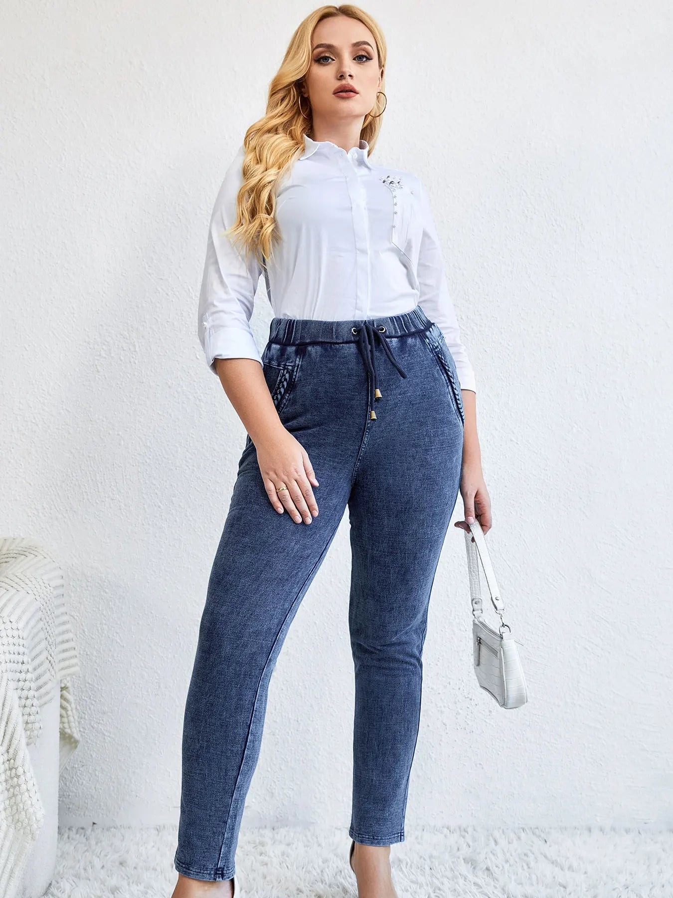 Women's Plus Size Knitted Pants - Spring & Autumn Fashion Trousers
