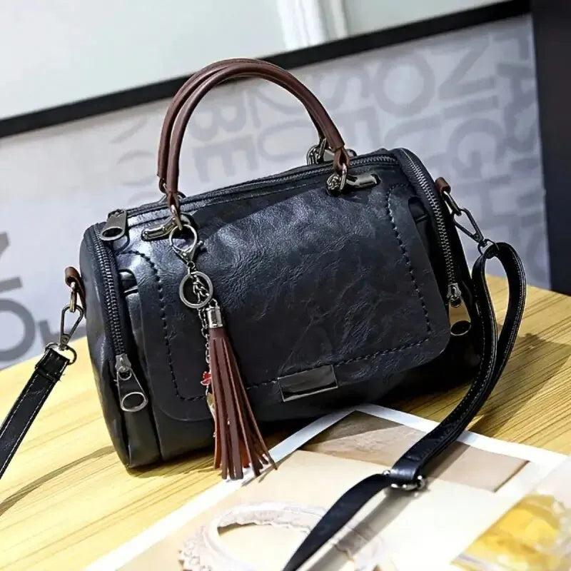 Women's Soft PU Boston Bag - Elegant Everyday Handbag