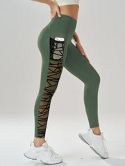 Mesh Yoga Patchwork High-Waist Leggings | OWNLUXE