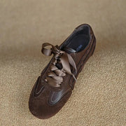 Women's Lace Leather Retro Sneakers – Shop at OWNLUXE