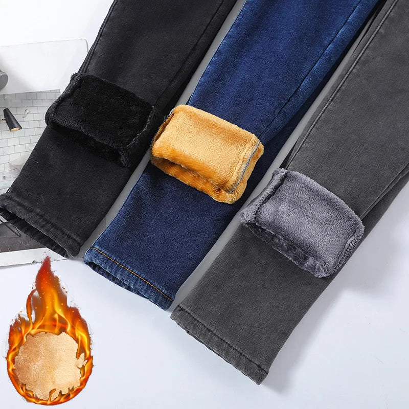 Skinny Denim Straight-Leg Pants | OWNLUXE