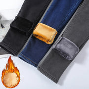 Skinny Denim Straight-Leg Pants | OWNLUXE