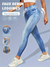 Women's High-Waist Denim Slim Fit Leggings | OWNLUXE