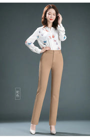 Stretch High Waist Trousers – Fashion Casual Slacks