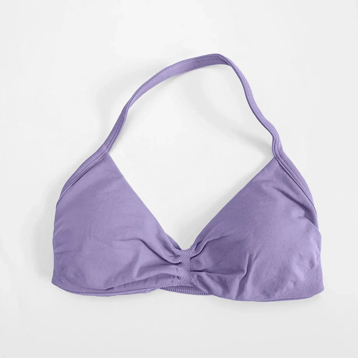 With Logo DF Women Seamless Halter Sports Bra Deep V | OWNLUXE