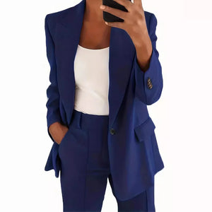 ✨ Women's 2-Piece Office Set – Chic Blazer & Trousers | Ensemble 2 pièces femme – Blazer chic et pantalon